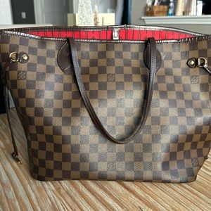 Authentic Louis Vuitton Damier Ebene Neverfull MM tote